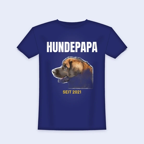 Hundepapa T-Shirt – personalisiert