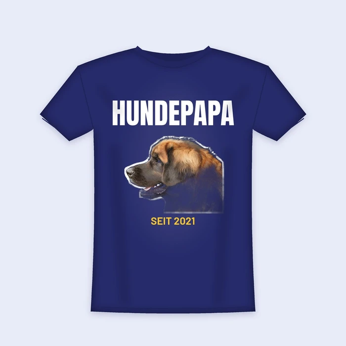 Hundepapa T-Shirt – personalisiert
