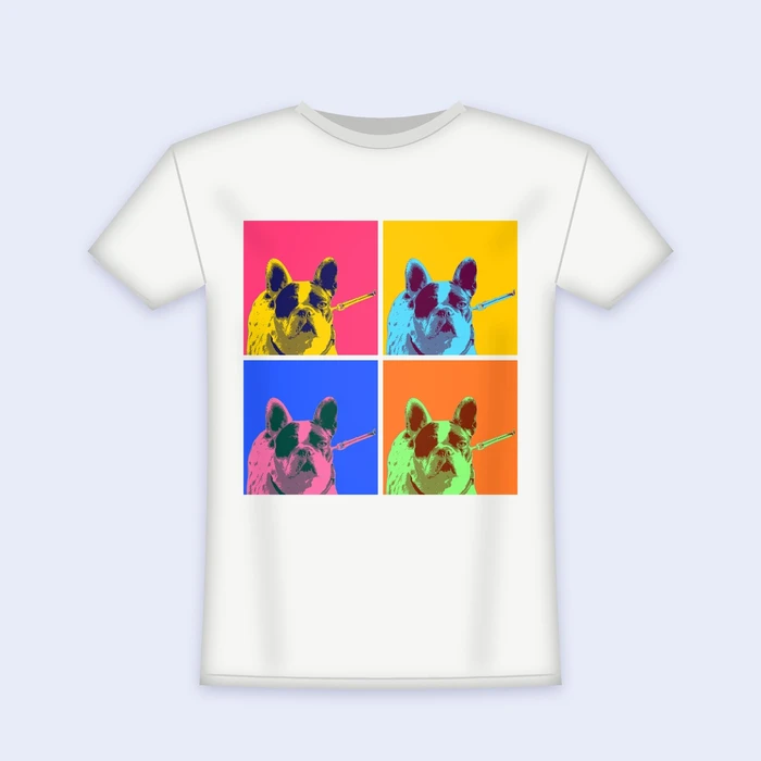 Pop-Art Hund T-Shirt