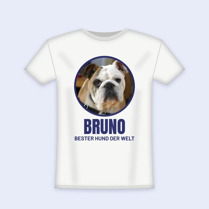 Dein Hund – Namens-Foto-Shirt