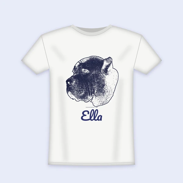 Skizzen-Porträt Hund T-Shirt