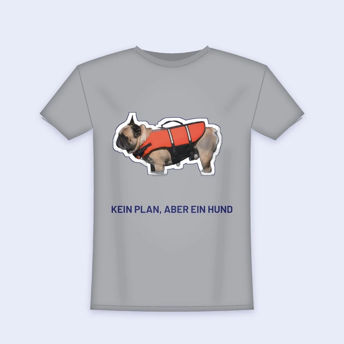 Sticker-Style Hund T-Shirt