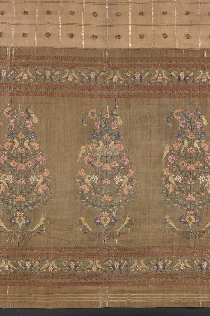 Antique Olive Paithani Bridal Silk Saree