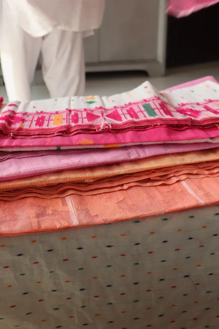 Rani Pink Dhakai Jamdani Saree