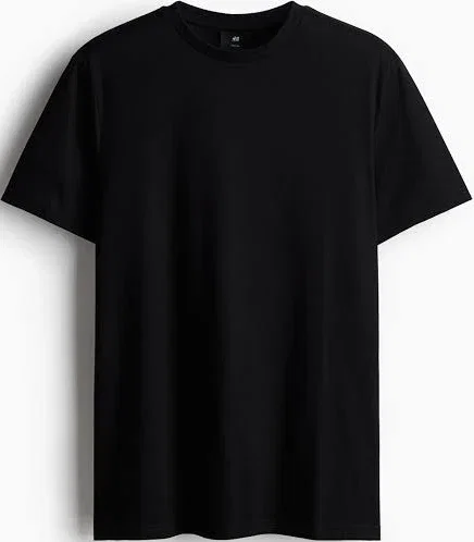 Men Black and White Solid Cotton Pure Cotton T-shirt Regular Fit