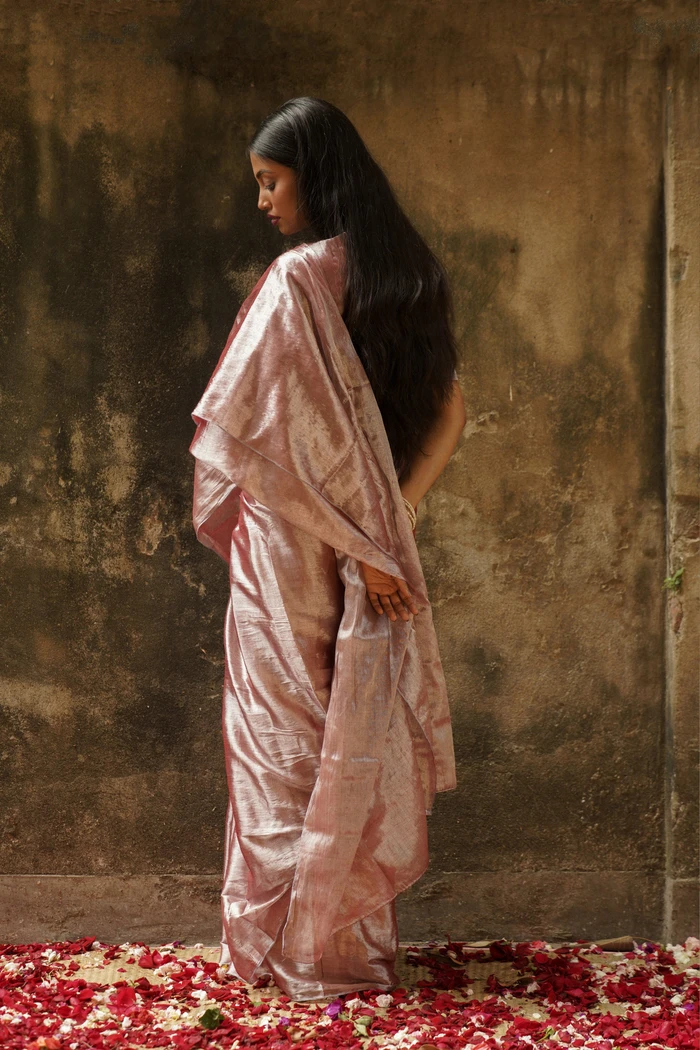 Coffee Caffeine Tlr-112 I Coffee Tissue Saree With Minimal Flaws