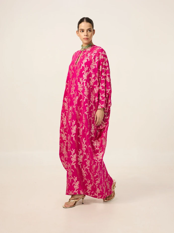 Handwoven Deep Pink Kaftan