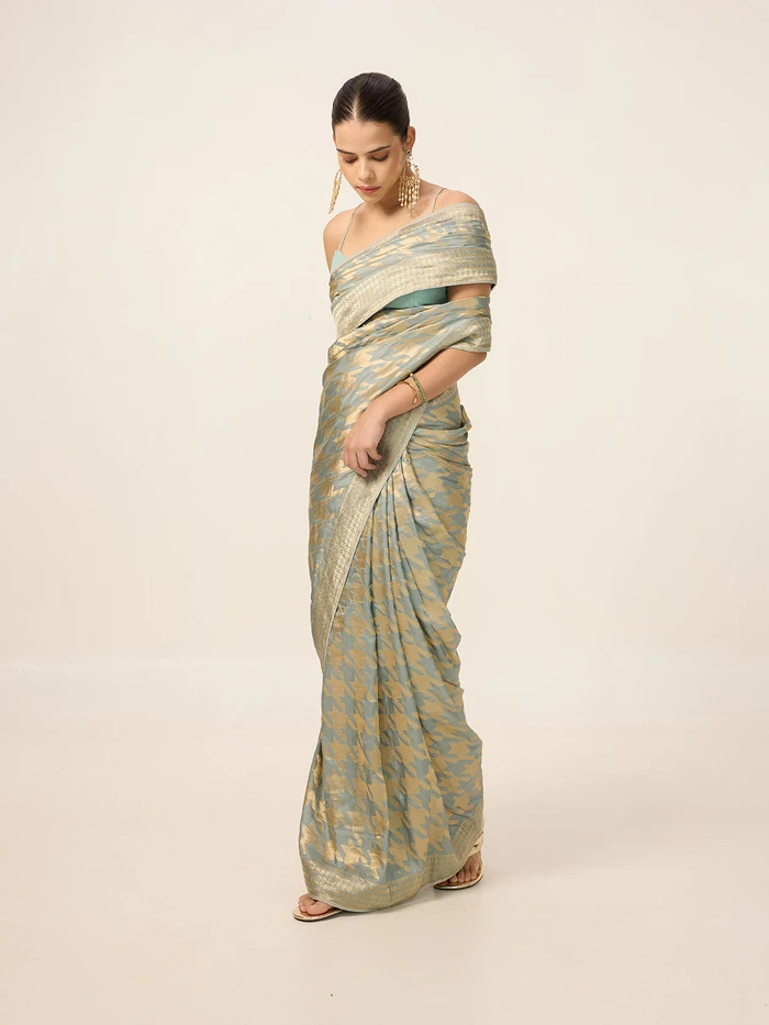 The Ash Grey Gerum Saree