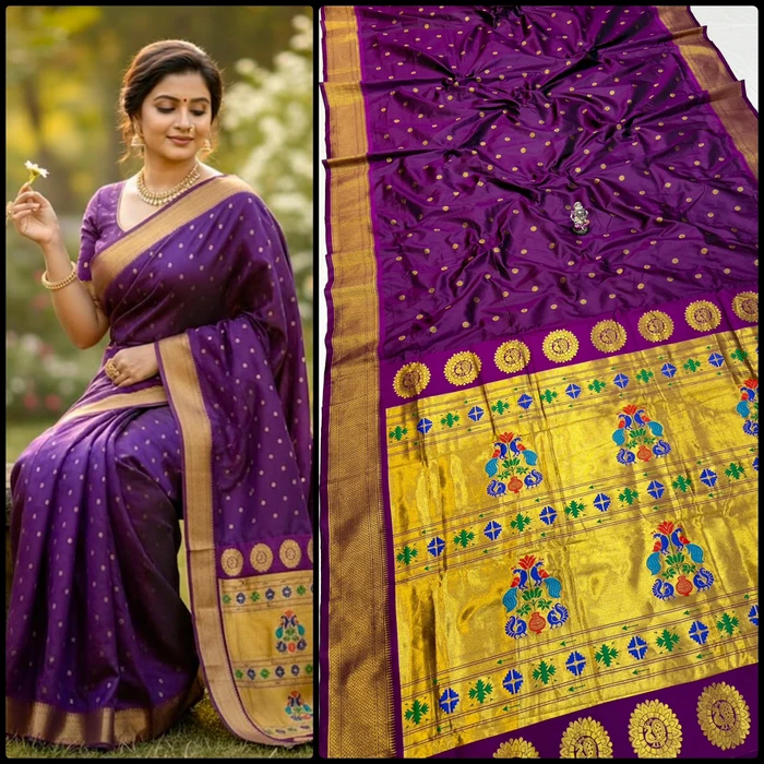 Shloka Maharani Pallu Kalanjali Paithani Saree