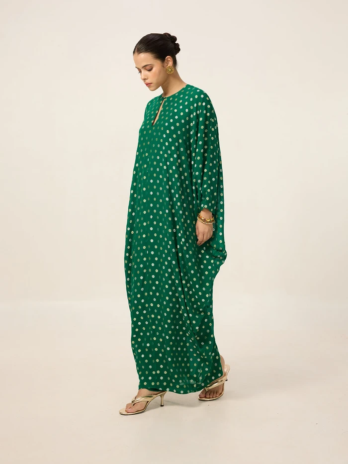 Handwoven Emerald Green Kaftan