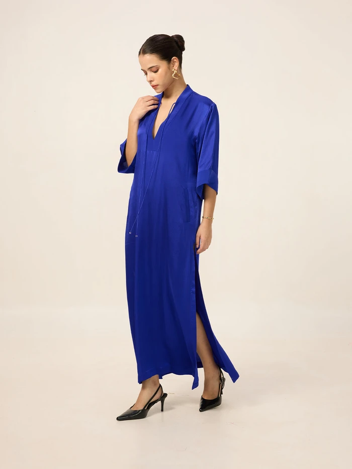 Handwoven Saphire Blue Kaftan
