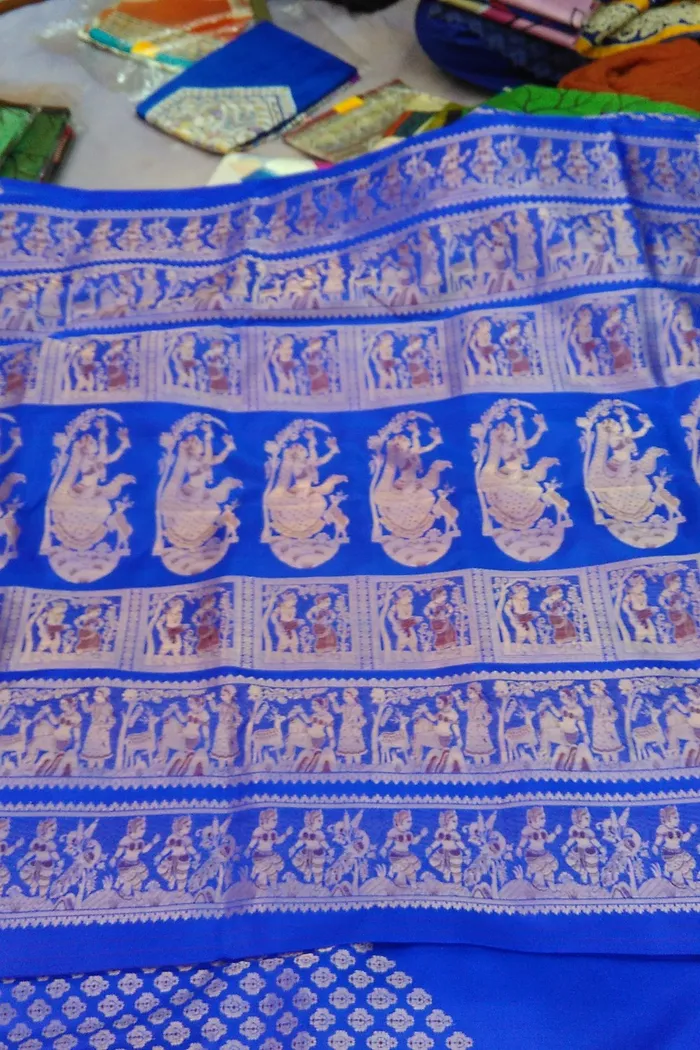 Royal Blue Swarnachari Silk Saree