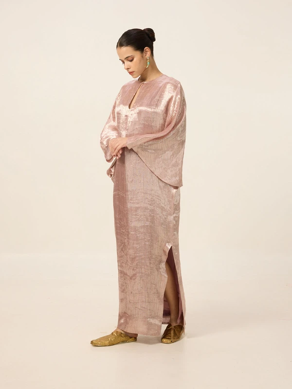Handwoven Champagne Gold Kaftan