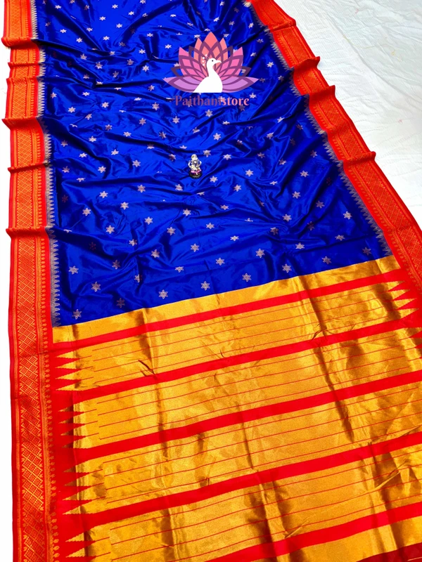 Beautiful Semi Silk Star Irkal Paithani