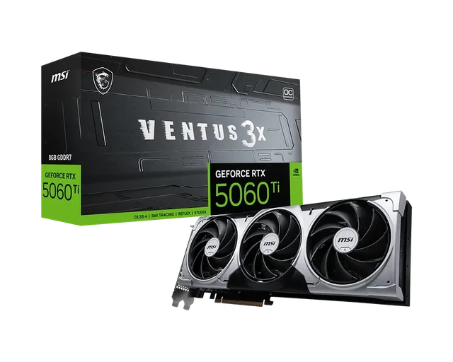 MSI GeForce RTX 5060 Ti 8G VENTUS 3X OC GDDR7 Graphics Card