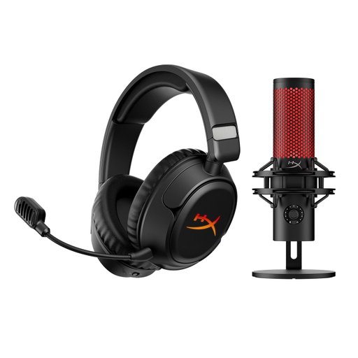 HyperX Bundle - Cloud Flight 2 Wireless Headset, QuadCast 2 Microphone