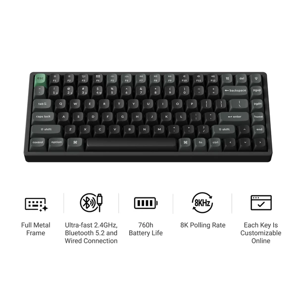 Keychron K2 Ultra 8K Wireless Custom Mechanical Keyboard