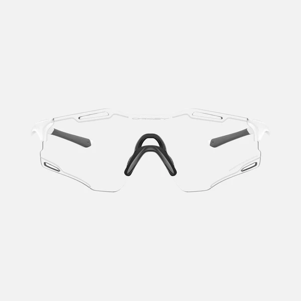 Oakley Cybr Zero Sunglasses Matte White/Clear to Black Iridium Photochromic Lenses