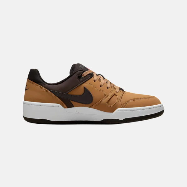 Nike Full Force Low Premium Men's Basketball Shoes -Flax/Baroque Brown/White/Velvet Brown