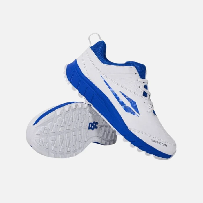 Dsc Superstorm Cricket Shoes (Blue / White)