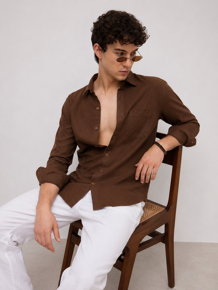 Cocoa Brown Premium Blend Shirt