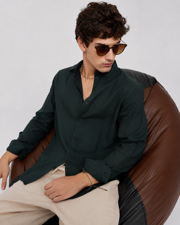 Forest Green Premium Cotton Shirt