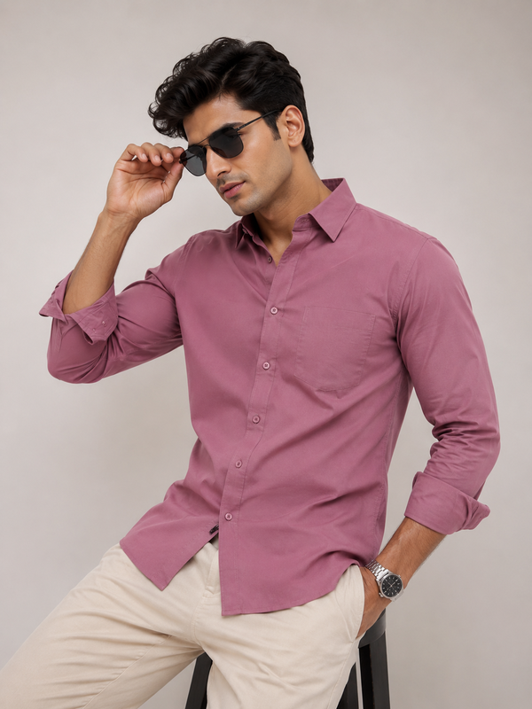 Dusty Rose Premium Cotton Shirt
