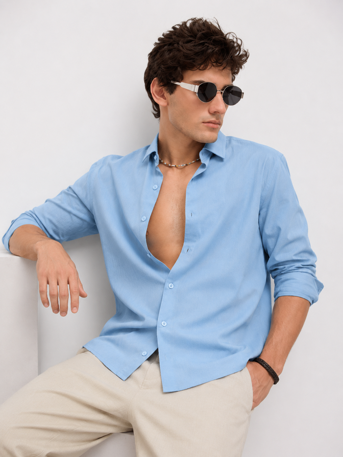 Sky Blue Classic Premium Solid Shirt