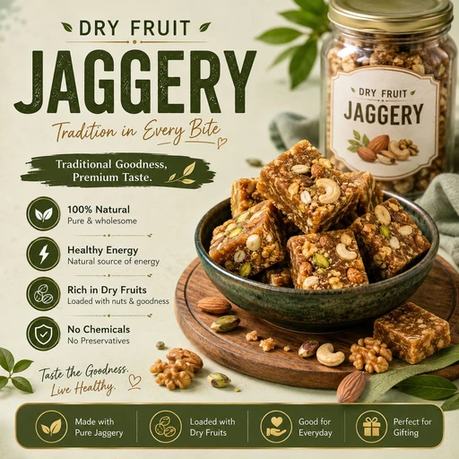 Dry Fruit Jaggery (मेवे की गुड़)