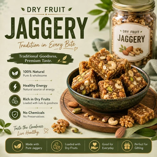 Dry Fruit Jaggery (मेवे की गुड़)