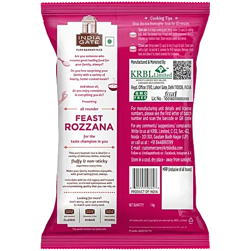India Gate Basmati Rice/Basmati Akki - Feast Rozzana, 1 kg