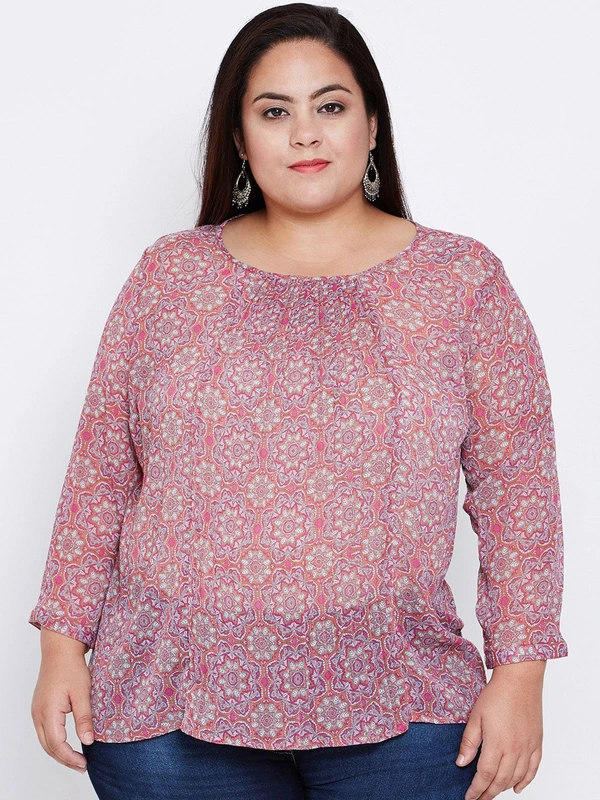 Oxolloxo Women Pink Printed Top