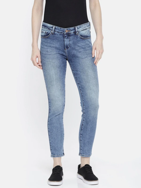 SPYKAR Women Blue Adora Skinny Fit Mid-Rise Clean Look Stretchable Ankle Jeans