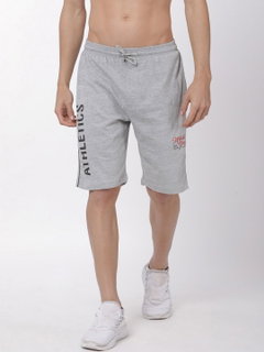 Urban Dog Men Grey Solid Regular Fit Sports Shorts