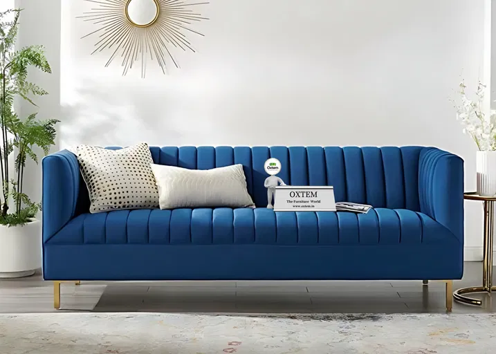 OXTEM – The Furniture World 3-Seater Soft Fabric Sofa | Premium Comfort | Elegant Design | Pre-Assembled |