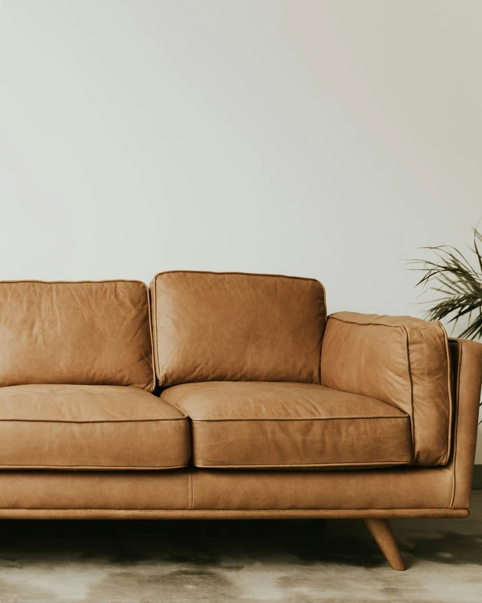 Cognac Leather Sofa