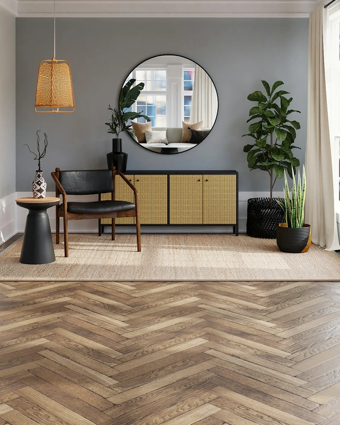 Cane & Oak Console