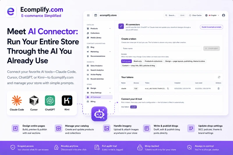 Meet AI Connector: Run Your Entire Store Through the AI You Already Use
