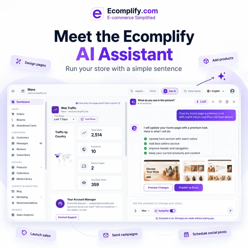 Run Your Online Store by Asking: Meet the Ecomplify AI Assistant
