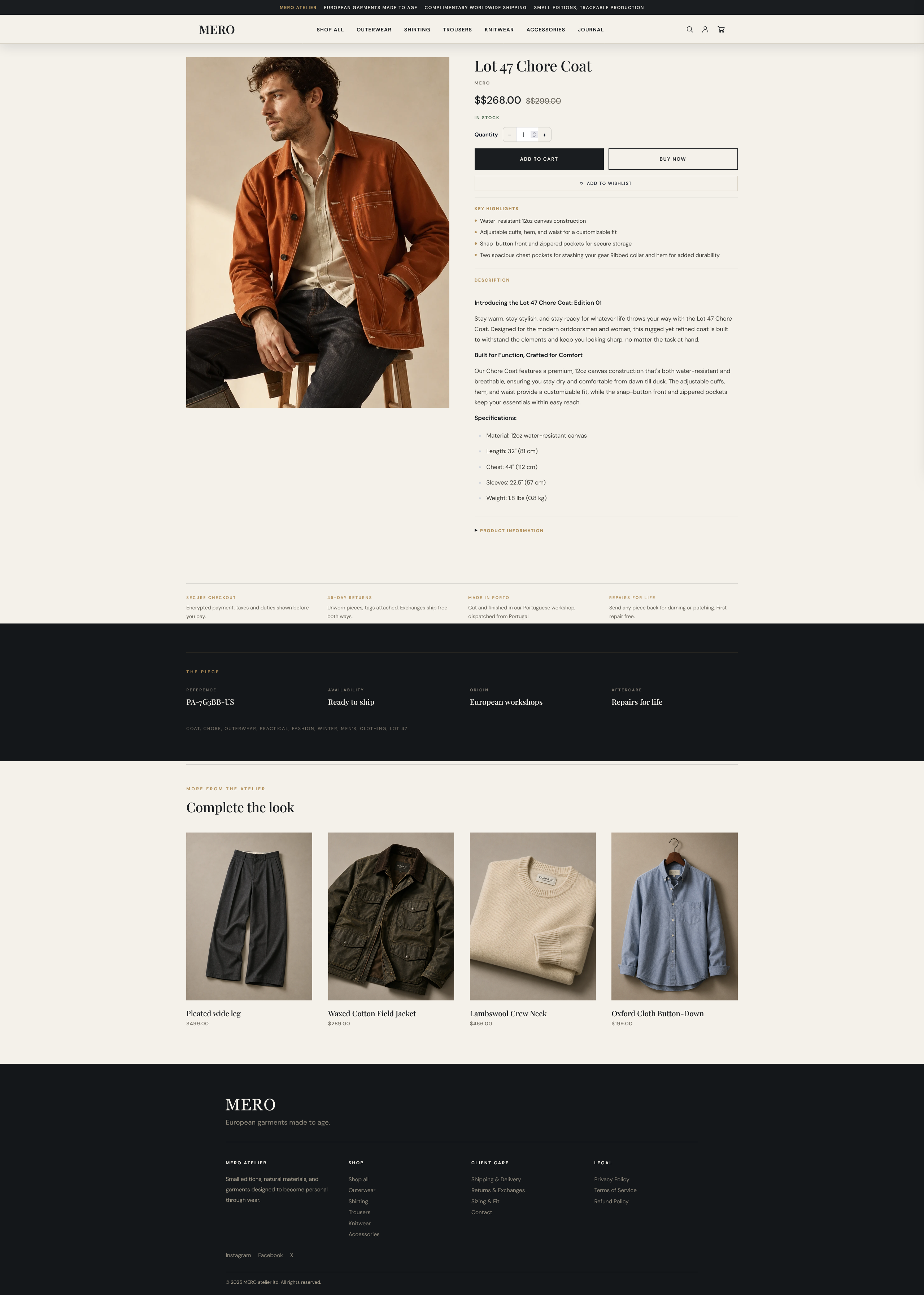 product page mero