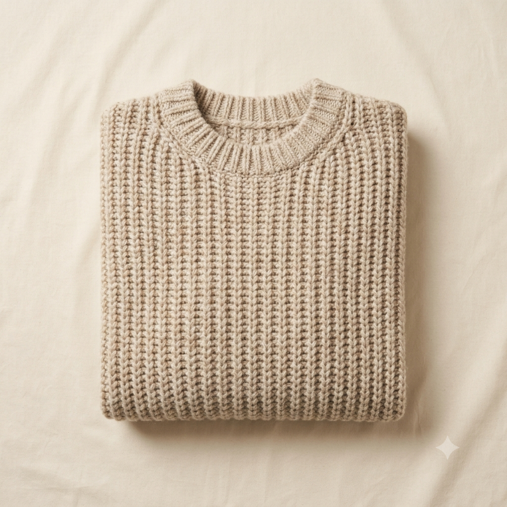 Chunky oat knit sweater