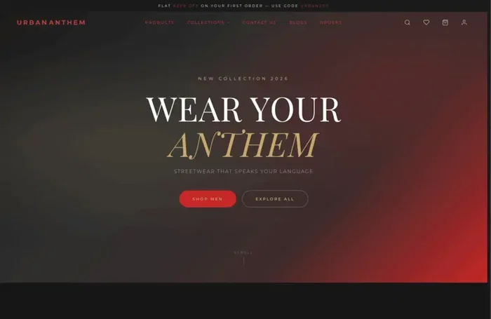 UrbanAnthem - Fashion & Lifestyle store built on Ecomplify