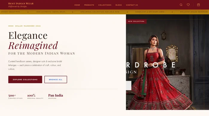 BestIndianWear.com - Fashion & Apparel store built on Ecomplify