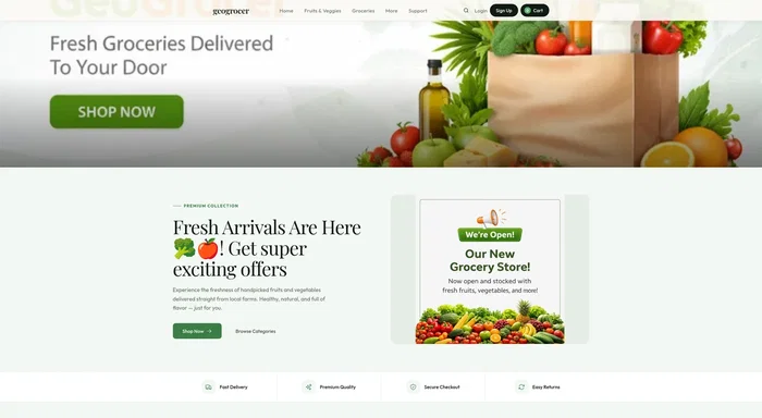 GeoGrocer.com - Grocery & Food store built on Ecomplify